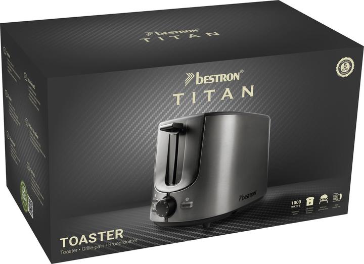 Produktbild Bestron Toaster, 1000 Watt, Titan