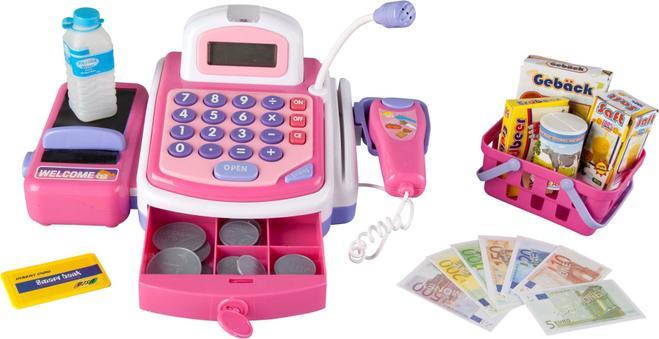 Besttoy Scanner cash register - with light and sound - pink-purple
