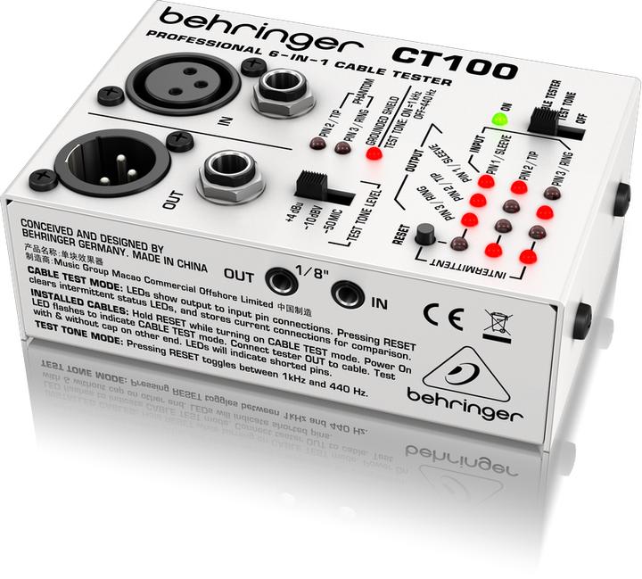 Actual product image Behringer Cable Tester CT100 (Audio cable tester)