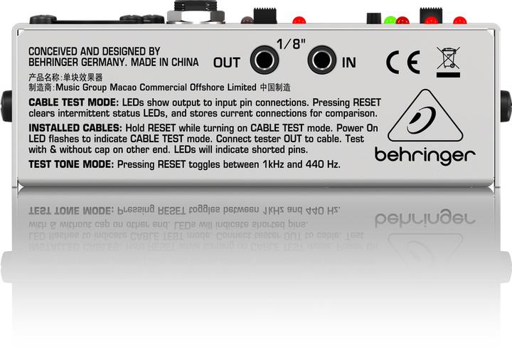 Actual product image Behringer Cable Tester CT100 (Audio cable tester)