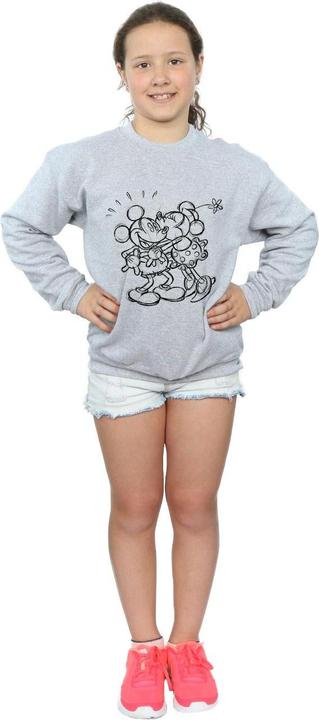 Actual product image Disney Girls Mickey And Minnie Mouse Kiss Sketch Sweatshirt (152, 158)