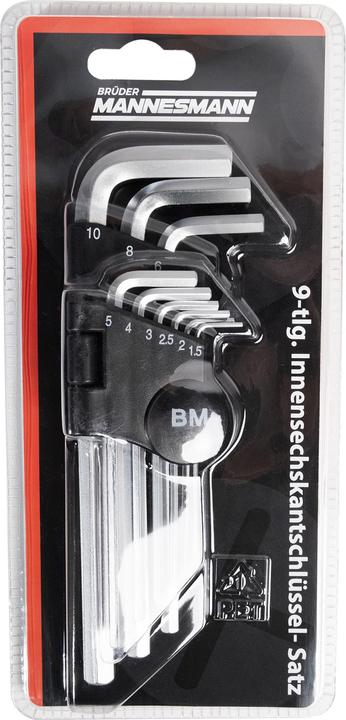 Produktbild Mannesmann Innensechskantschlüsselsatz, 9-tlg.