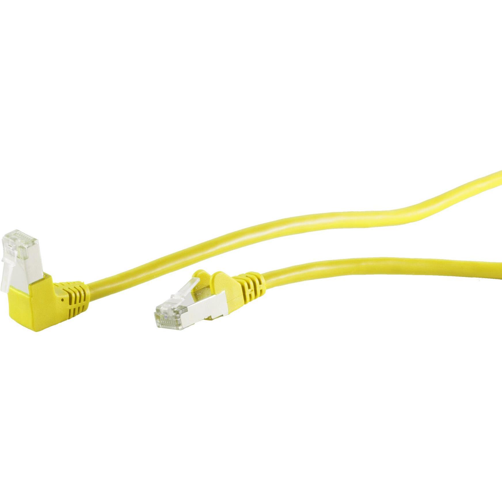 Thumbnail - Shiverpeaks S/CONN maximum connectivity Netzwerkkabel-Patchkabel, cat 6, S/FTP, PIMF, Winkel-gerade, gelb, 15,0m (S/FTP,...