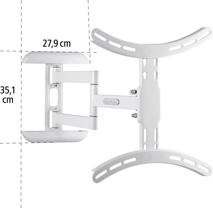 Actual product image Hama TV wall bracket, swivel, tilt, extendable, 165 cm (65") up to 35 kg (Wall, 165", 35 kg)