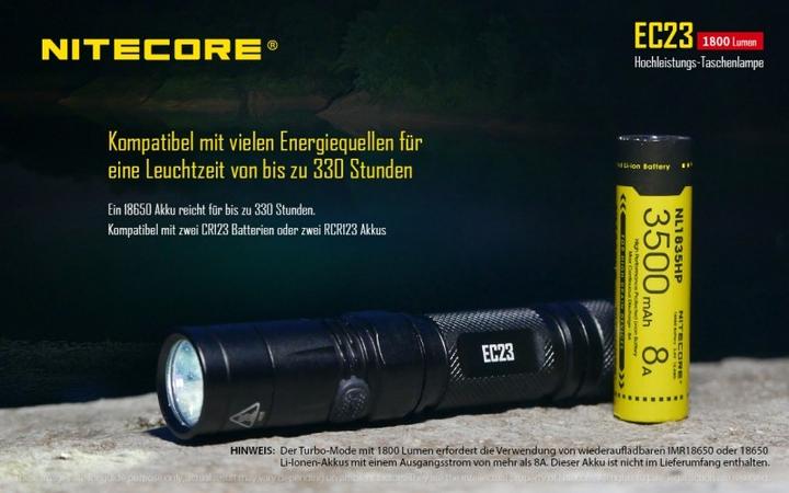 Produktbild Nitecore Ec23 (12.90 cm, 1800 lm)