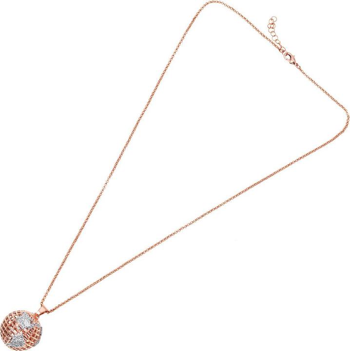 Immagine prodotto Ottaviani Collana in bronzo oro rosa con glitter argento