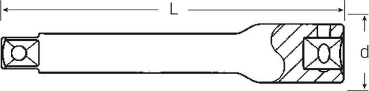 Actual product image Stahlwille 1/4" EXTENSION 10" LONG (10 mm)