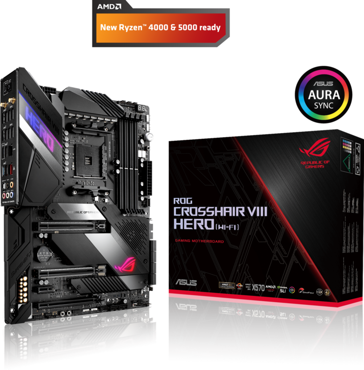 Produktbild ASUS Rog Crosshair VIII Hero WI-FI (AM4, AMD X570, ATX)