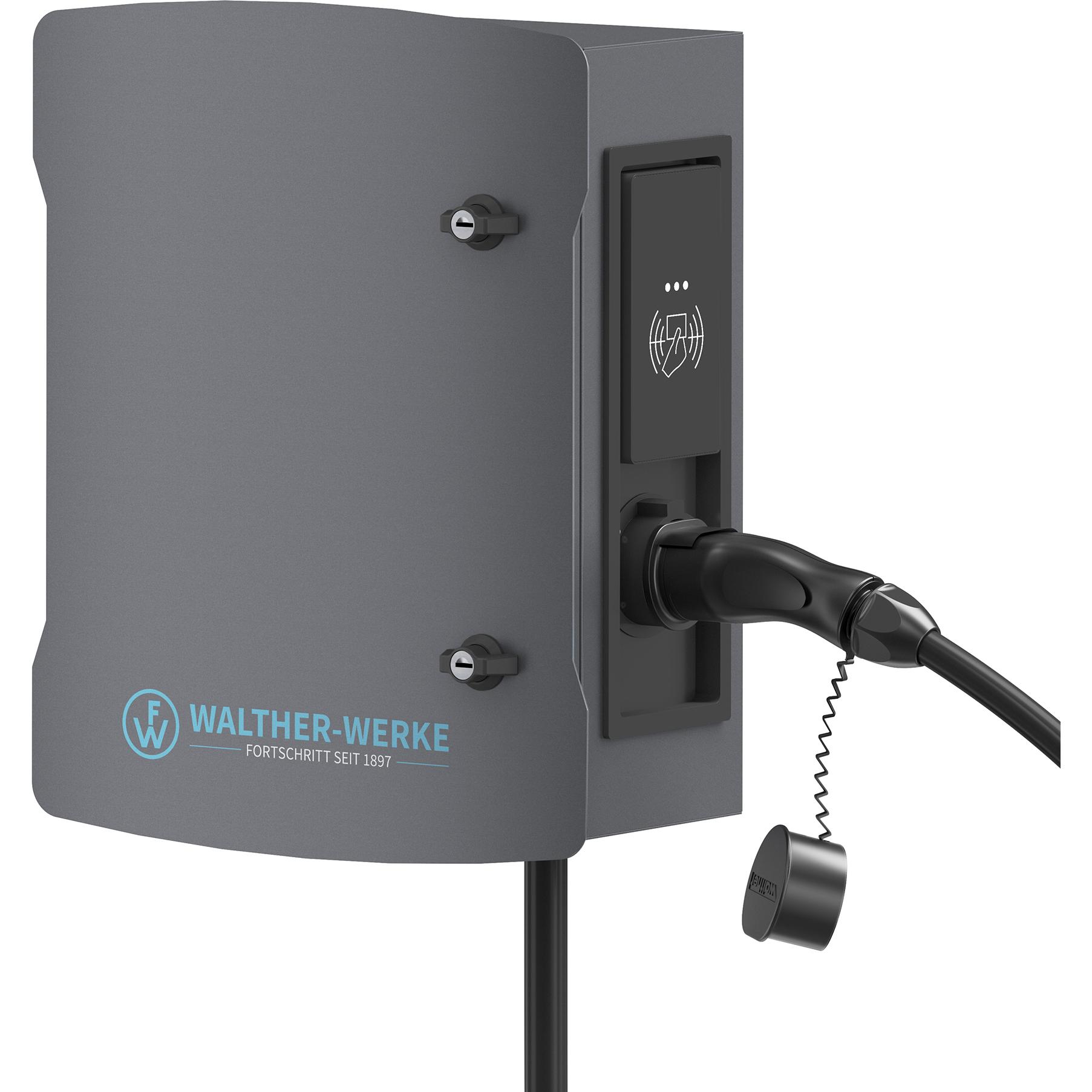 Walther Werke, Stazione di ricarica auto elettriche, Wallbox smartEVO PRO 22 (Tipo 2, 22 kW, 32 A)