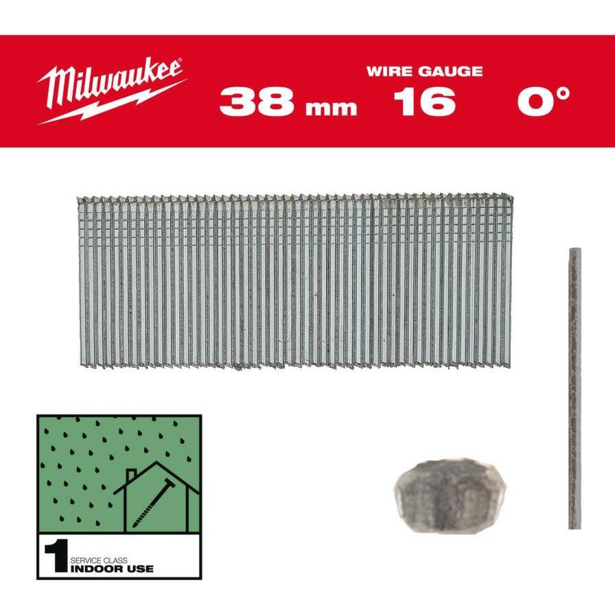 GCS, Tackerklammern + Tackernägel, STUDS 16G/38mm/0° FÜR M18 FN16GS /2500Stk.
