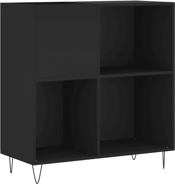Image du produit VidaXL Plattenschrank Schwarz 84,5x38x89 cm Holzwerkstoff, Farbe