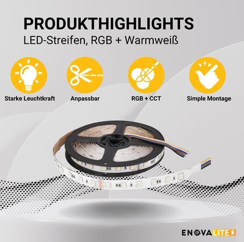 Produktbild Enovalite LED-Streifen (RGB, 500 cm, Indoor)