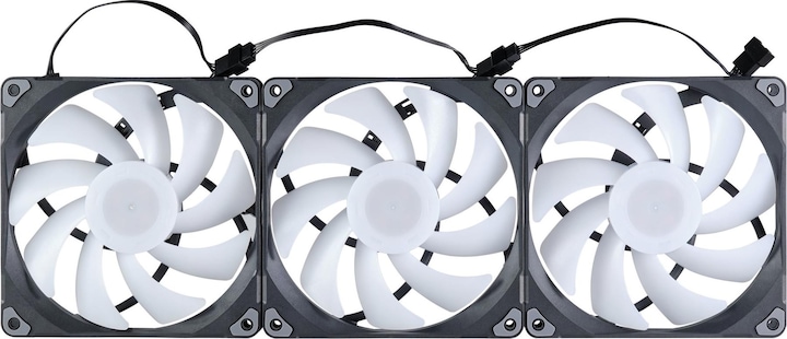 Produktbild Phanteks M25 PWM D-RGB Lüfter, 3er Pack - 140mm, schwarz (140 mm, 3 x)