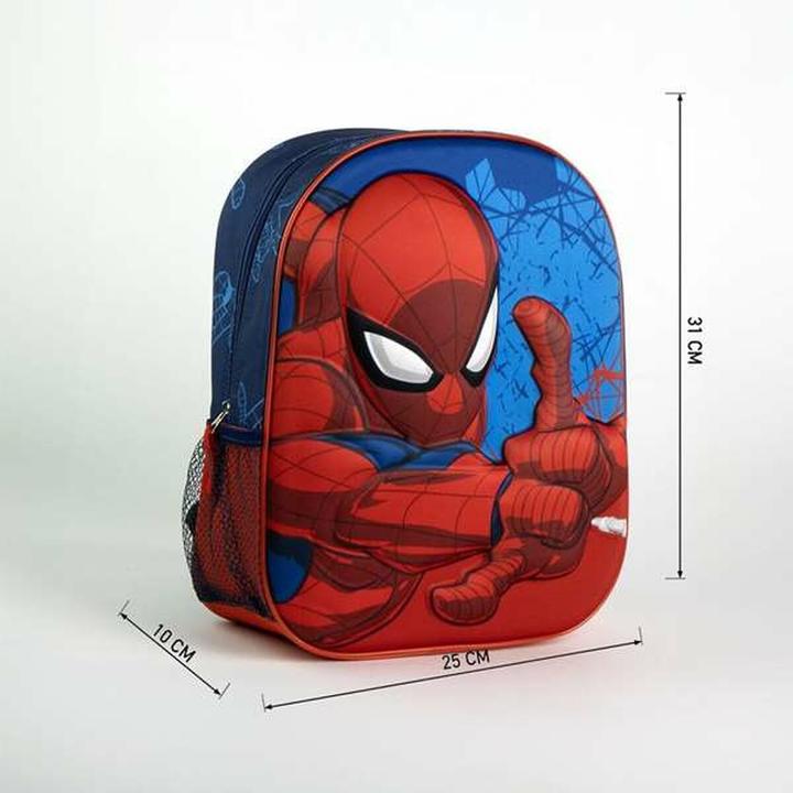 Actual product image Spiderman Schulrucksack 3D Spider-Man Blau 25,0 x 31,0 x 10,0 cm