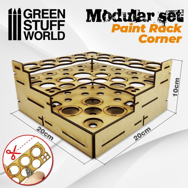 Green Stuff World Modular Paint Rack - STRAIGHT CORNER