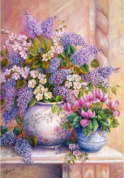 Actual product image Castorland Lilac Flowers, Puzzle 1500 pieces (1500 pieces)