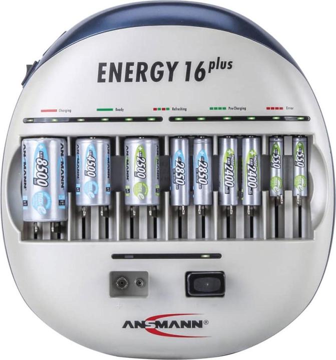 Actual product image Ansmann Energy 16 Plus (1 pcs., AA / LR6 / LR06 / Mignon / R6 / R14505, AAA / LR03 / Micro / R03 / AM4 / MN2400 / KR03, C, D, Chargers without battery)