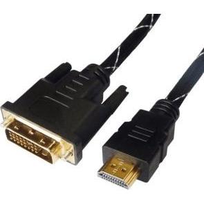Brackton Cable Kabelis HDMI - DVI 4K 1m, Cavo video