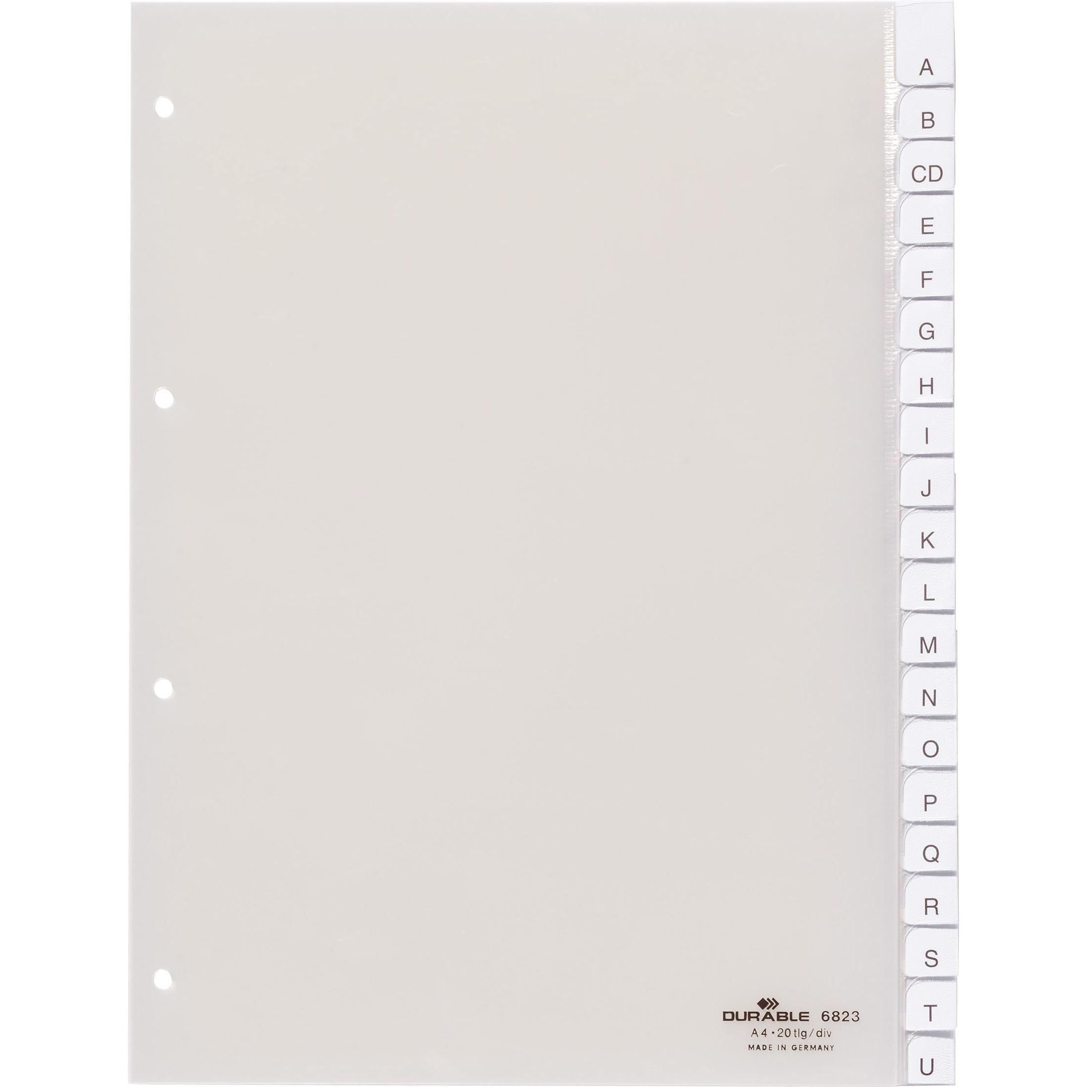 Durable, Ordner Zubehör, REGISTER 20 BLATT UMSCHWEISST 1 ST 682319