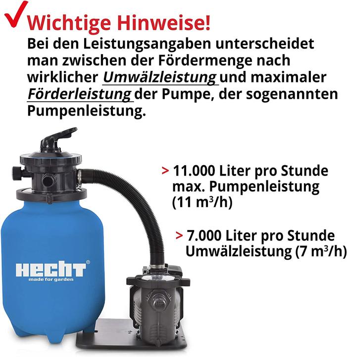 Immagine prodotto Hecht 302113 Sistema di filtraggio a sabbia