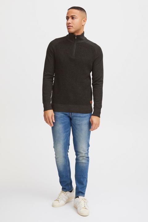Actual product image Blend Ganbolf Men's Jumper Chunky Knit Pullover Troyer Made Of 100% Cotton With Zipper (M)