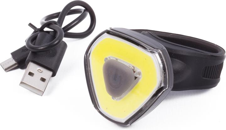 Actual product image Benson Fahrradlicht LED USB wiederaufladbar weiss