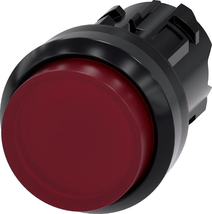 Actual product image Siemens Pushbutton front 1f rt bel.b Ř22mm rnd 3SU1001-0BB20-0AA0