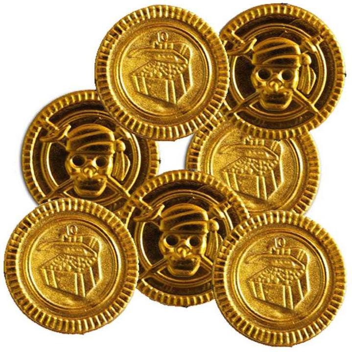 Produktbild Unique Piratenschatz Goldmünzen (144 Stk.)