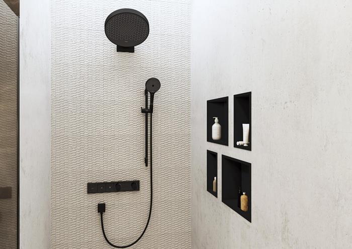 Image du produit hansgrohe HG Raccord de flexible FIXFIT SQUARE avec clapet anti-retour noir mat