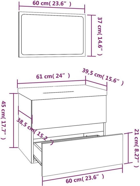 Produktbild vidaXL Badmöbel Set