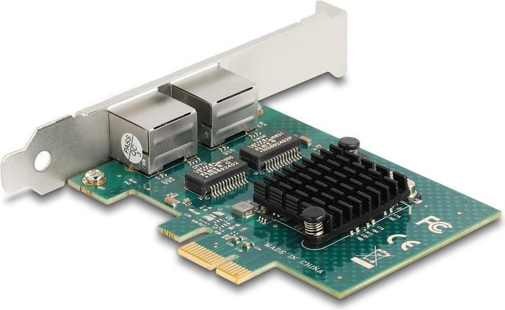 Image du produit Delock Carte PCI Express x1 vers 2 x RJ45 Gigabit LAN BCM (PCI-E x1)