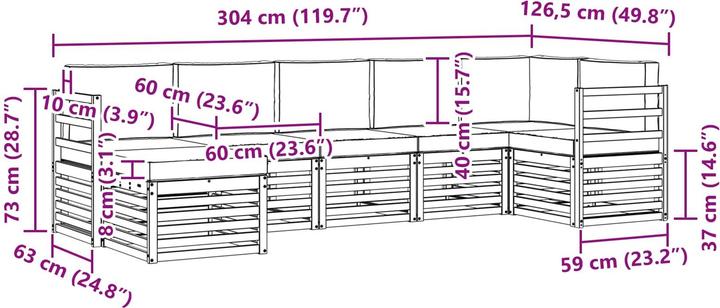 Produktbild vidaXL Outdoor-Sofa