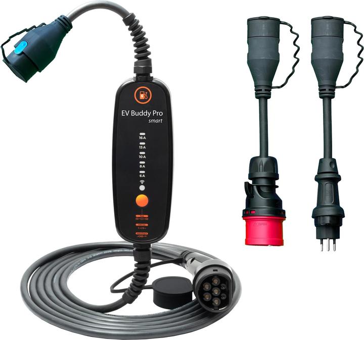Produktbild Ev Buddy Pro Smart - 11kW Swiss Set Standard 10m (Typ 2, 11 kW, 16 A, CEE16 rot, Typ 13)