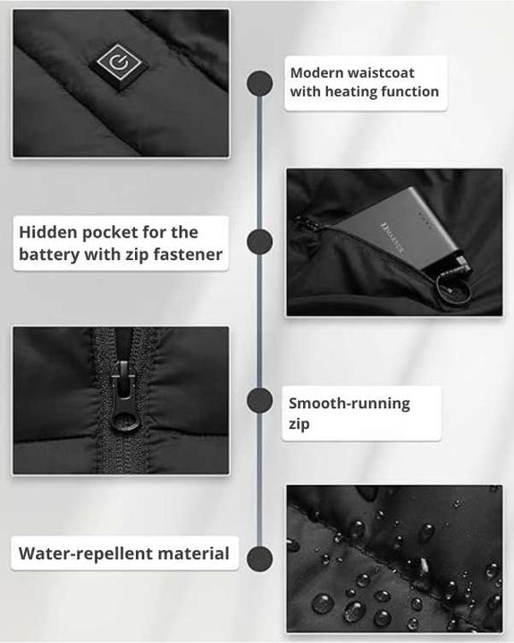 Produktbild Thermrup Heated vest with battery 7.4V, 5000mAh (M)