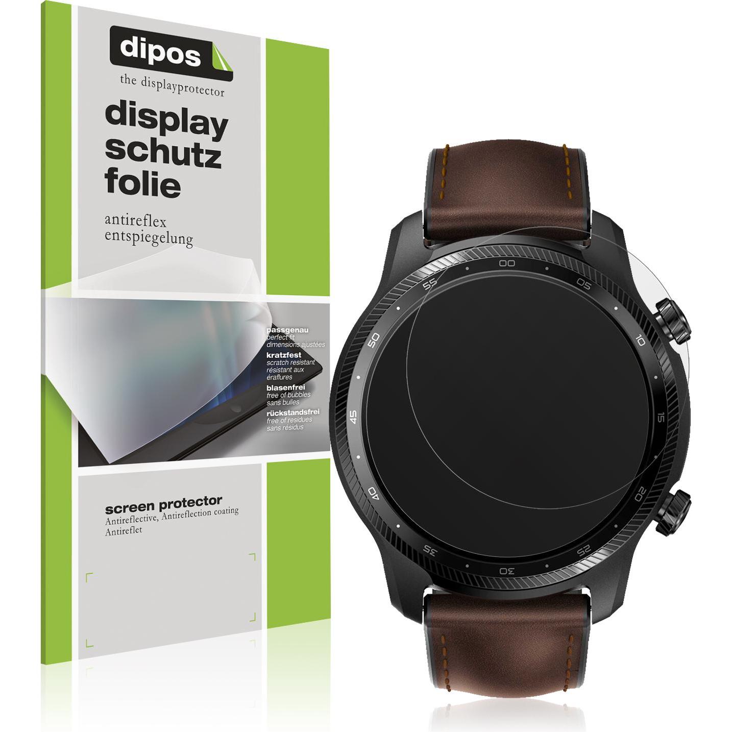 Dipos Displayschutzfolie Antireflex, Smartwatch Schutzfolie, Transparent