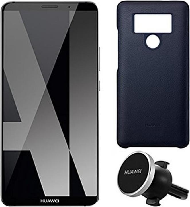 Huawei Mate10 Pro Smartphone Bundle with Leica Dual Camera, 128GB Storage, 6GB RAM (128 GB, Titanium grey, 6")