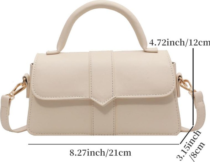Immagine prodotto Only-Bags.Store Borsa a tracolla strutturata in tinta unita, borsa con manico superiore in tinta unita, borsa in