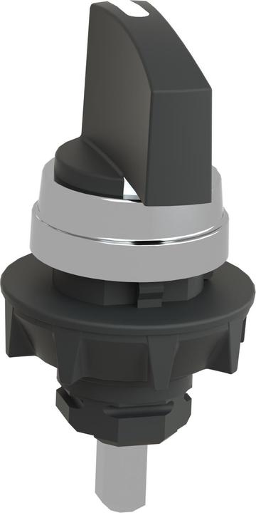 Produktbild Schneider Electric Betät.element m. Frontring Ø 29mm, Kunst,-Frontr., silberf., Knebel, schwarz