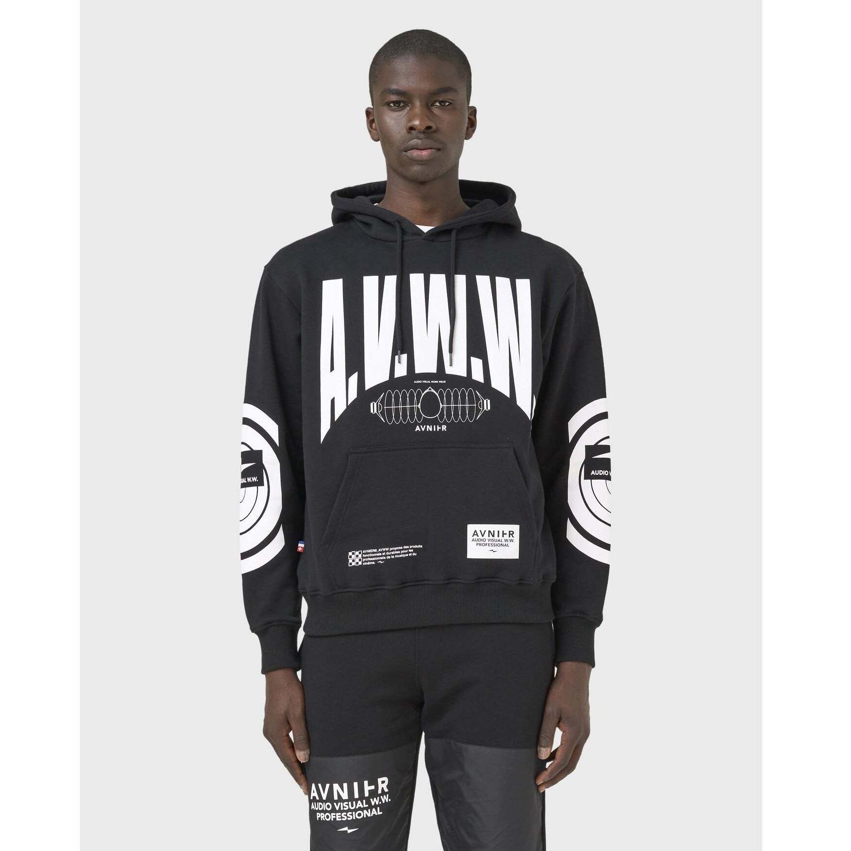 Thumbnail - Avnier, Herren, Pullover, hoodie onset bootleg, Schwarz, (M)