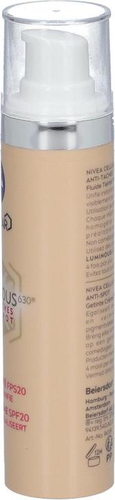 Immagine prodotto NIVEA Cellular Luminous FPS20 Fluido colorato 40ml (Crema solare viso, SPF 20, 40 ml, 60 g)
