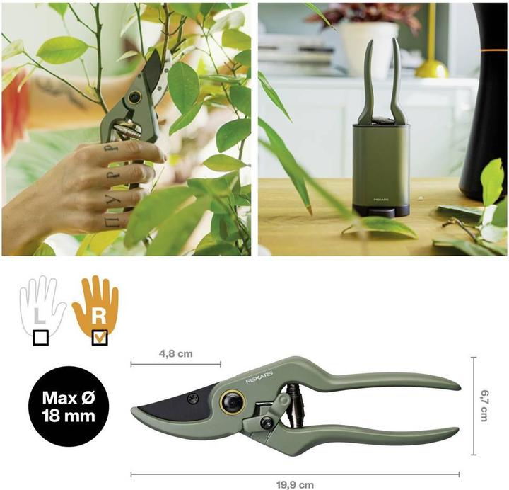 Actual product image Fiskars Plant care secateurs with container