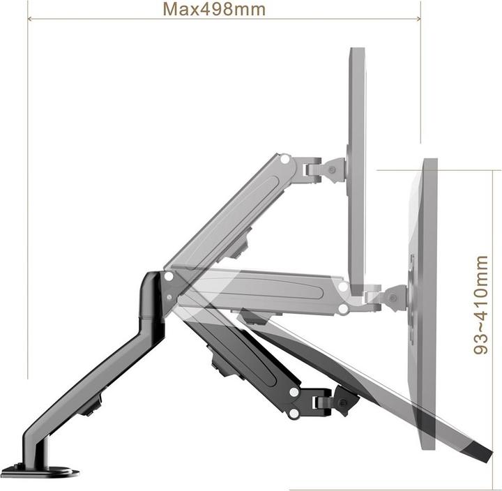 Actual product image Maclean Desk monitor mount 13-27 inches MC-860N (Table, 27", 8 kg)
