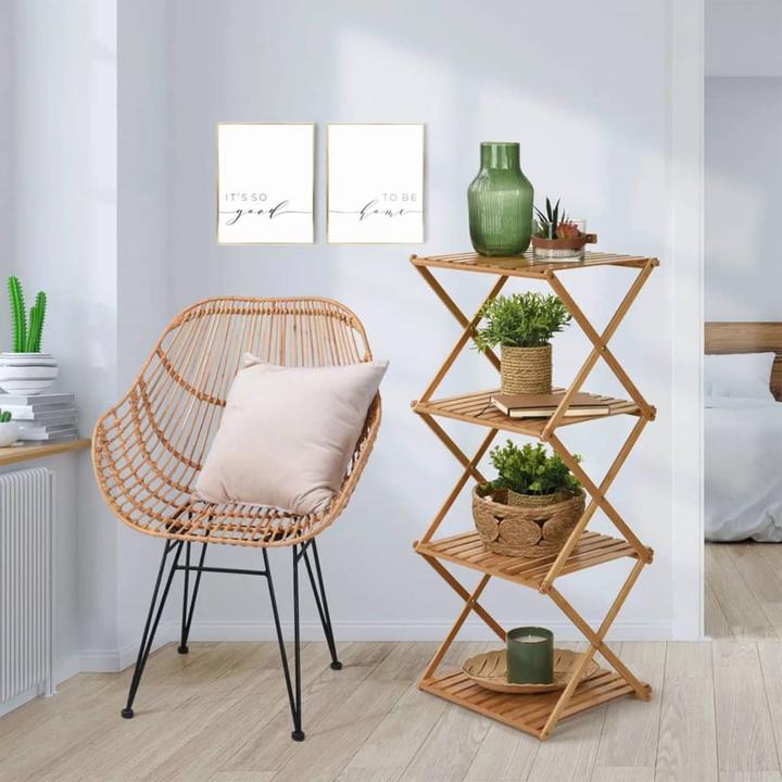 Actual product image Natura Punto Foldable bamboo stand shelf (40 x 33.5 x 93.5 cm)