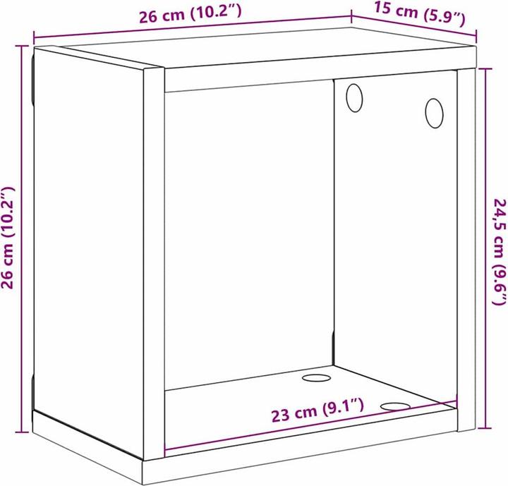 Immagine prodotto vidaXL Wandregal (26 x 15 x 26 cm)