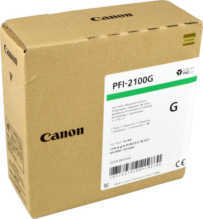 Actual product image Canon PFI-2100 Green (G)