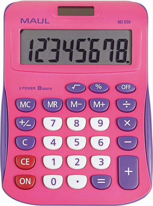 Actual product image Maul Calculator MJ550 Junior Pink (Solar cells)
