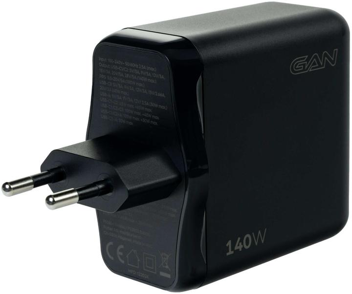 Actual product image Onit USB-Wandladegerät Quad 3C1A 140 W GaN Schwarz (140 W, 4 ports)
