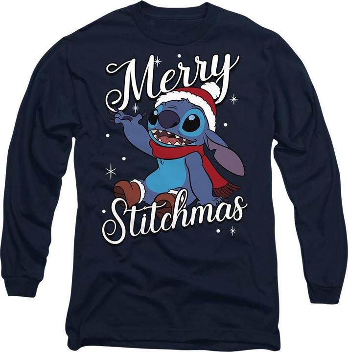 Actual product image Lilo & Stitch Unisex Adult Merry Stitchmas T-Shirt (XL)