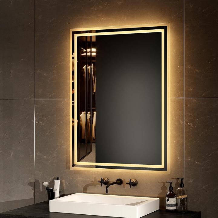 Actual product image Emke LED Badspiegel (80 x 60 cm)