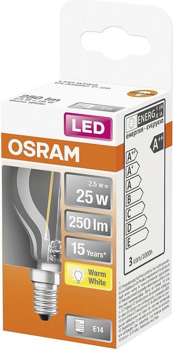 Productafbeelding Osram Ster Klassieker P (E14, 2.50 W, 250 lm, 1 x, F)